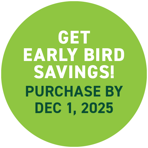 Early Bird Savings Before December 1