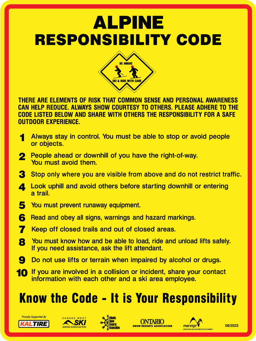 The Alpine Responsibility Code