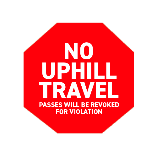 No Uphill Travel / No Hiking