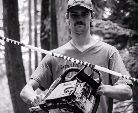 Trail crew, hand-drawn illustration