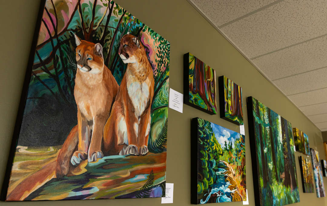 Artist wall inside the Alpine Lodge
