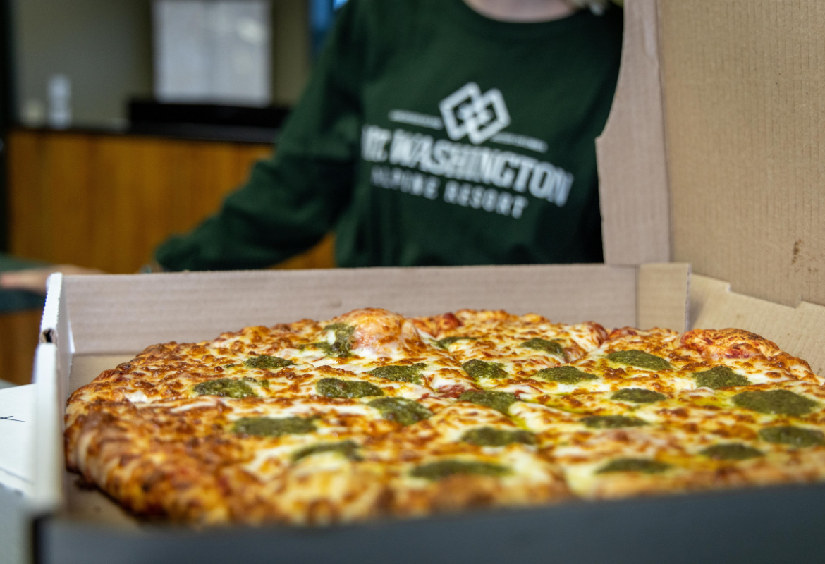 Alpine Cafeteria pizza