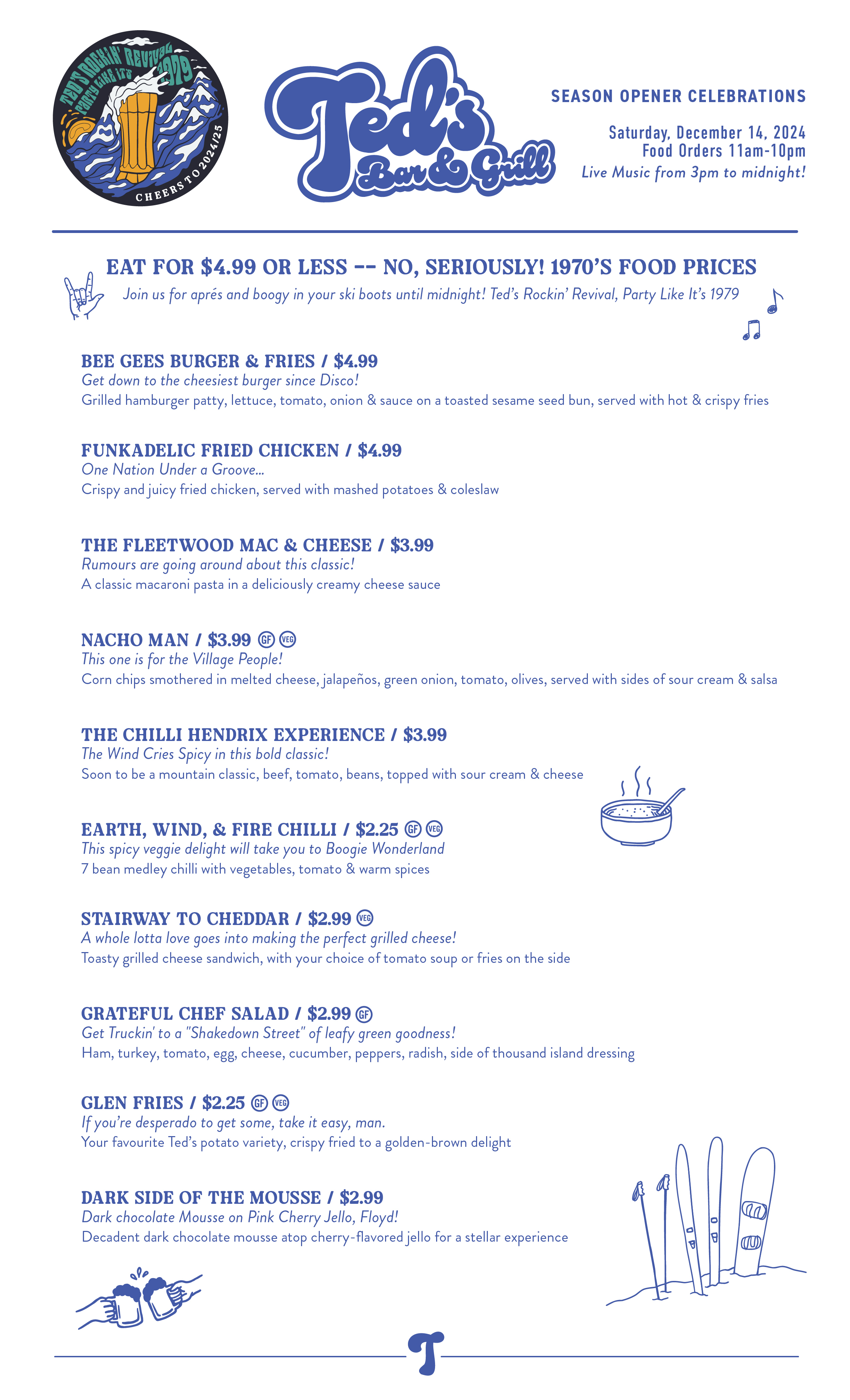 Teds Menu