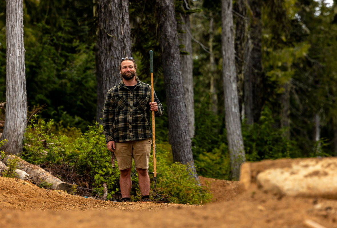 Trail Crew shaping bike park trails