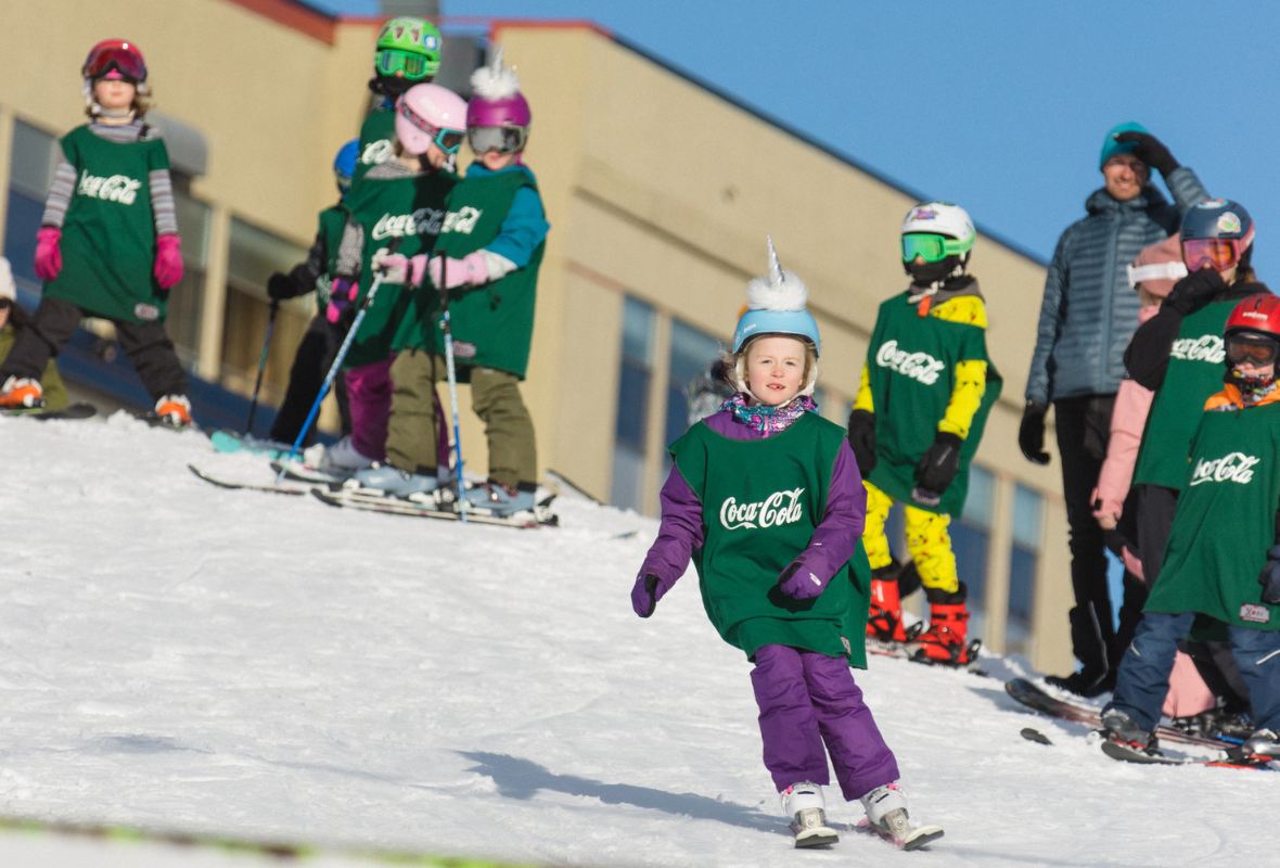 Kids rail jam in the Terrain Park