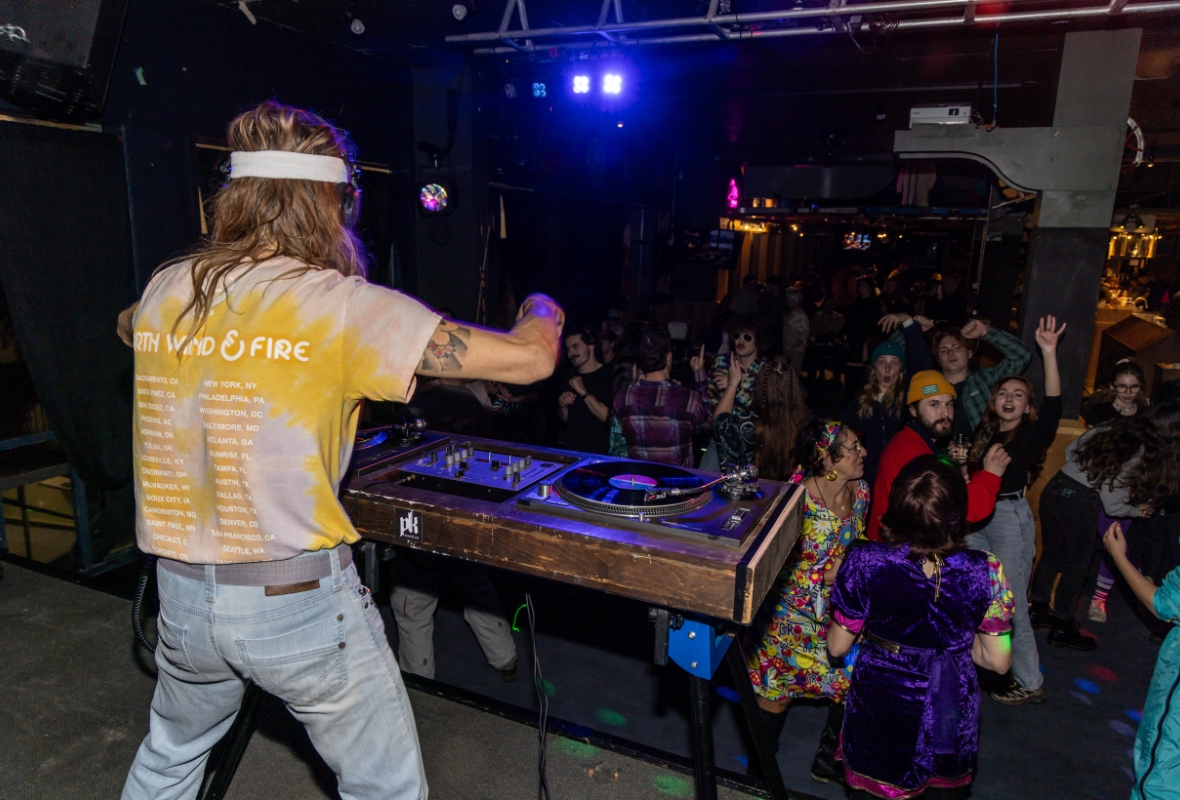 DJ Saskatoon Tod spinning records