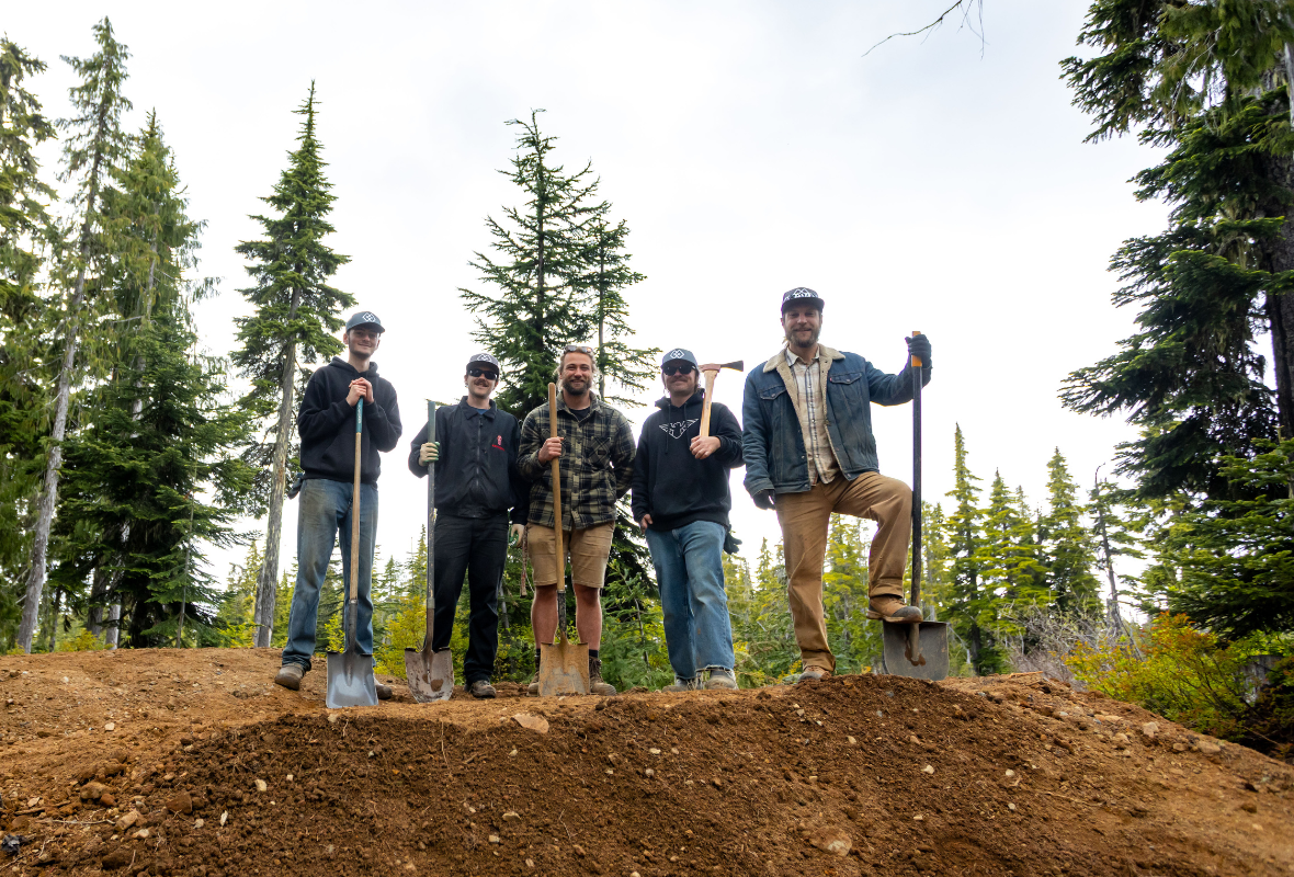 Trail Crew shaping bike park trails
