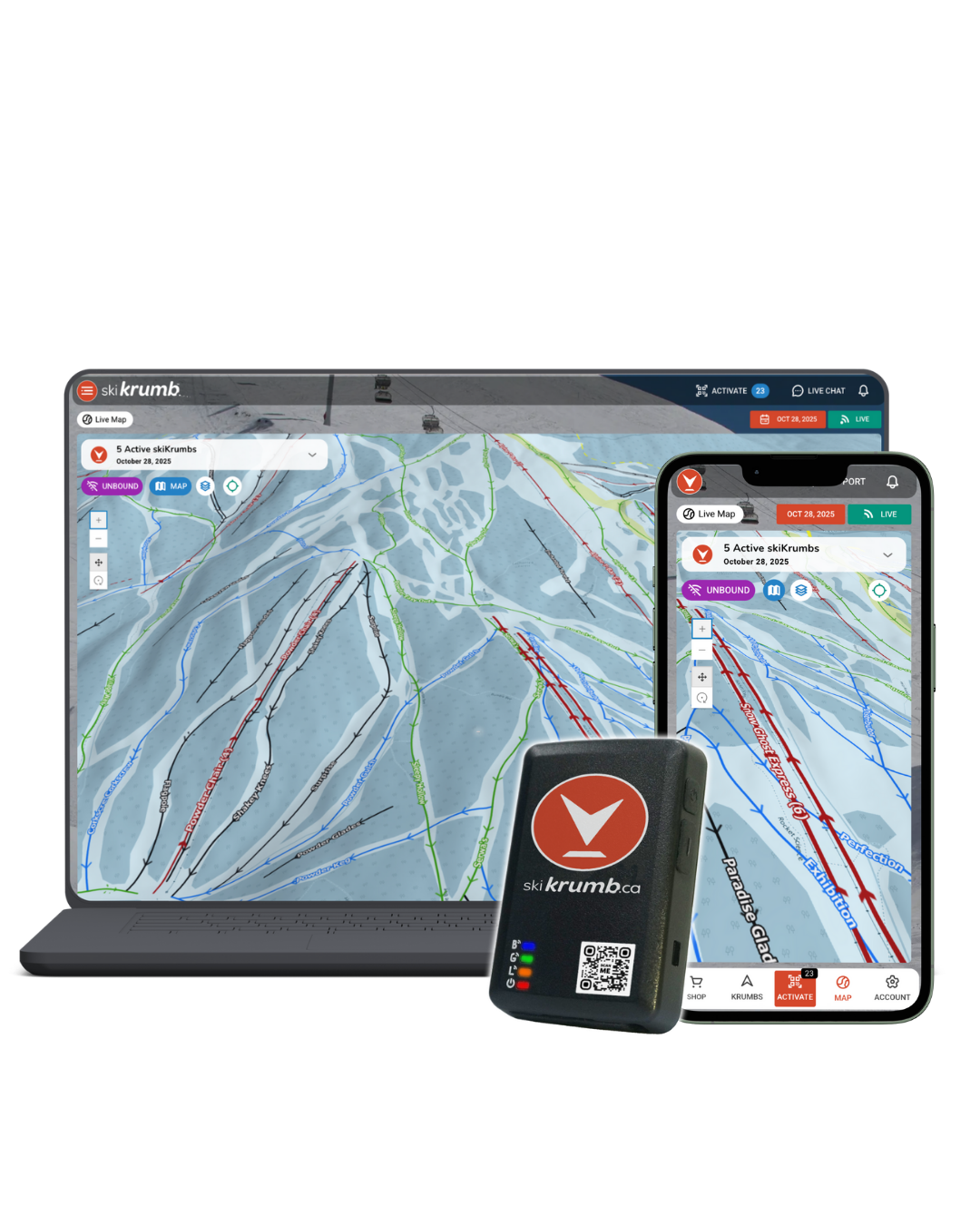 skiKrumb GPS tracker