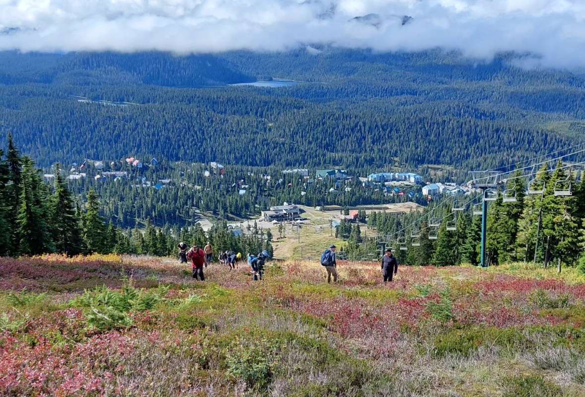 Volunteers with the Mt. Washington Ski Club working on Whiskey Jack projects