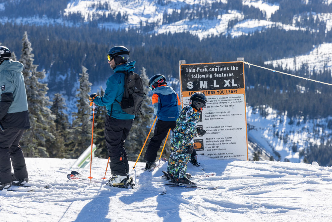 Freestyle riding at the Mount Washington terrain park