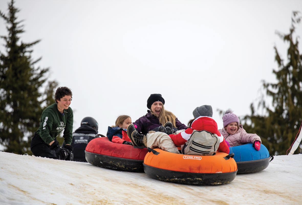 Snow tubing at Mount Washington