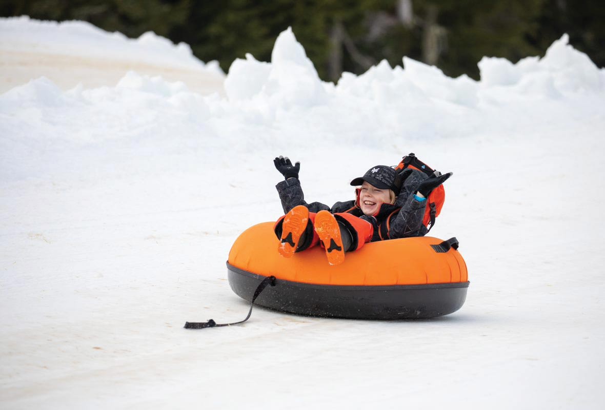 Tubing fun on the snow