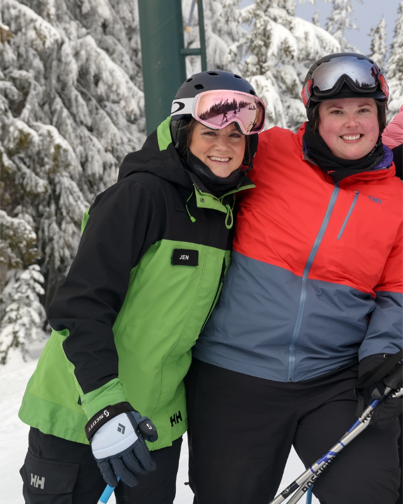 Jen, Senior Manager of Skier Services, on the slopes at Mount Washington